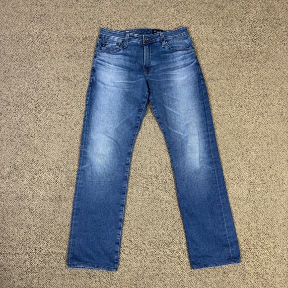 Everett AG Slim Straight Denim Blue Jeans US Men's 29x31 - Picture 2 of 8